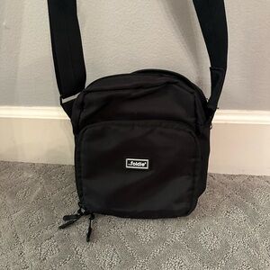 Folio Black Messenger Bag for Men
